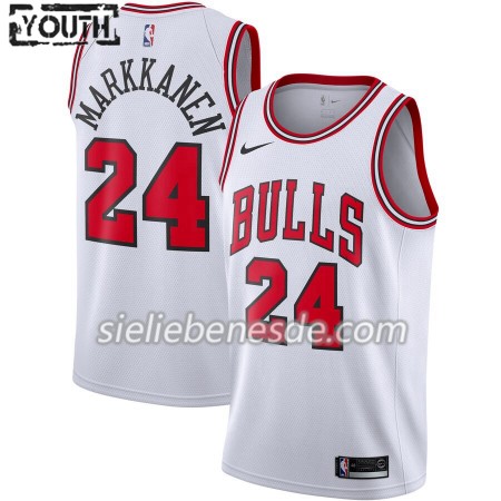 Kinder NBA Chicago Bulls Trikot Lauri Markkanen 24 Nike 2019-2020 Association Edition Swingman